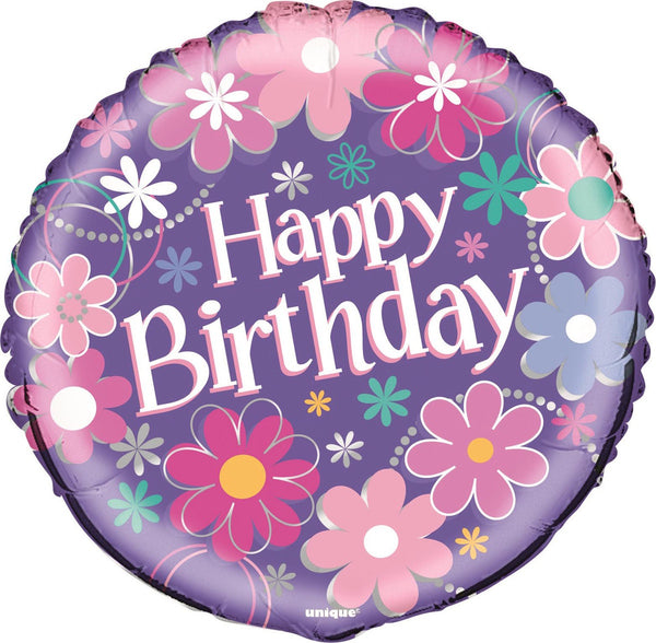 BIRTHDAY BLOSSOM 45CM (18") FOIL BALLOON